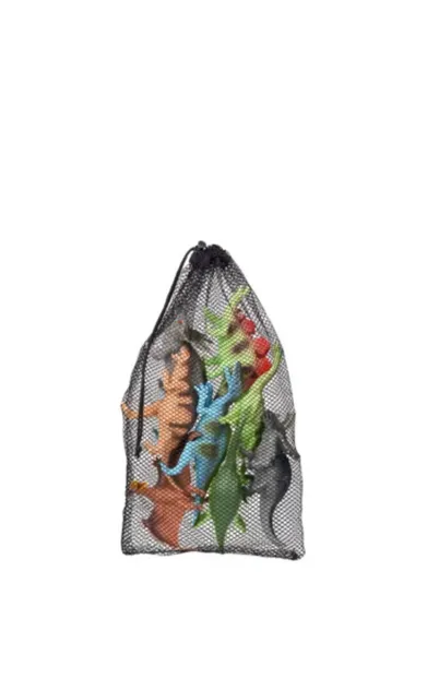 12pc Mesh Bag Dinosaur Play Set