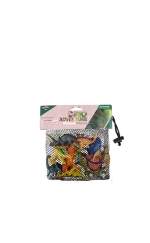 12pc Mesh Bag Dinosaur Play Set