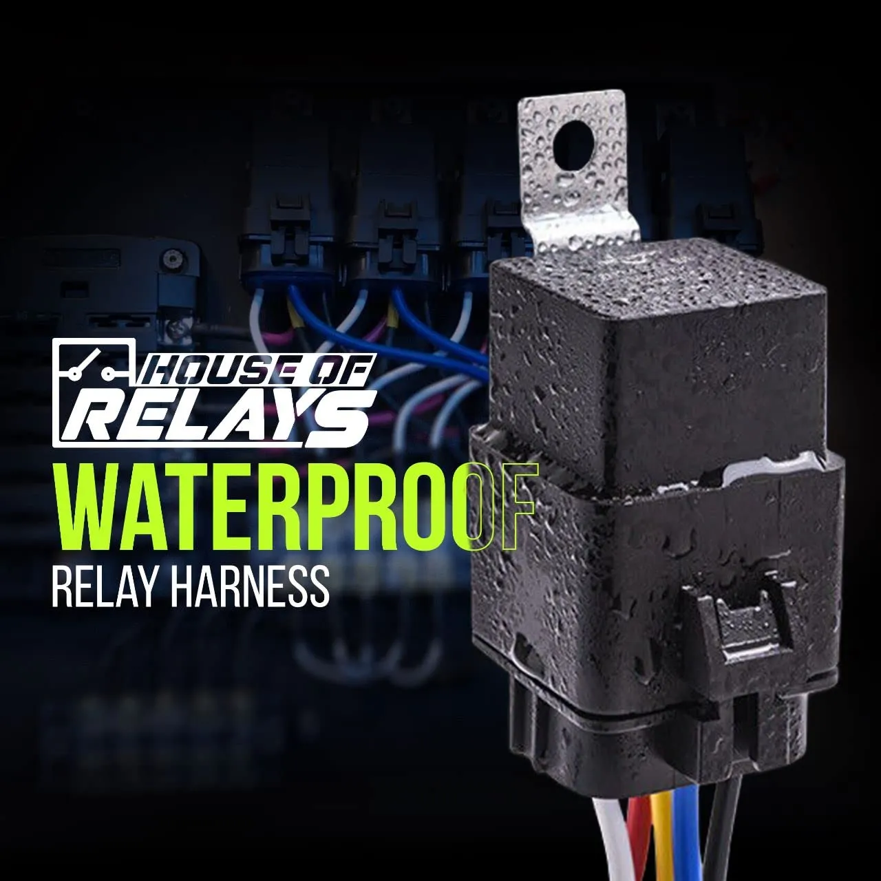 12V DC Waterproof 40A SPDT Relay Kit with Harness