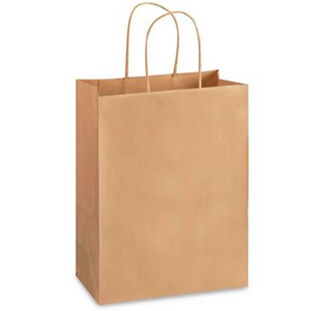 16'' x 16'' x 6'' Recycled Kraft Shopping Bags 250/case