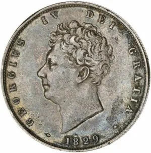 1829 King George IV Chantrey's Halfcrown - Scarce Year