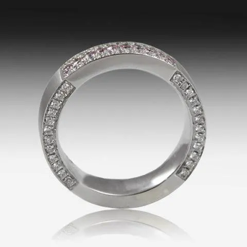 18kt Pink and White Diamond band 0.60ct