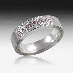 18kt Pink and White Diamond band 0.60ct