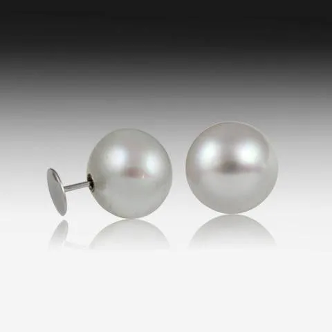 18KT WHITE GOLD SOUTH SEA PEARL STUDS