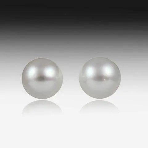 18KT WHITE GOLD SOUTH SEA PEARL STUDS