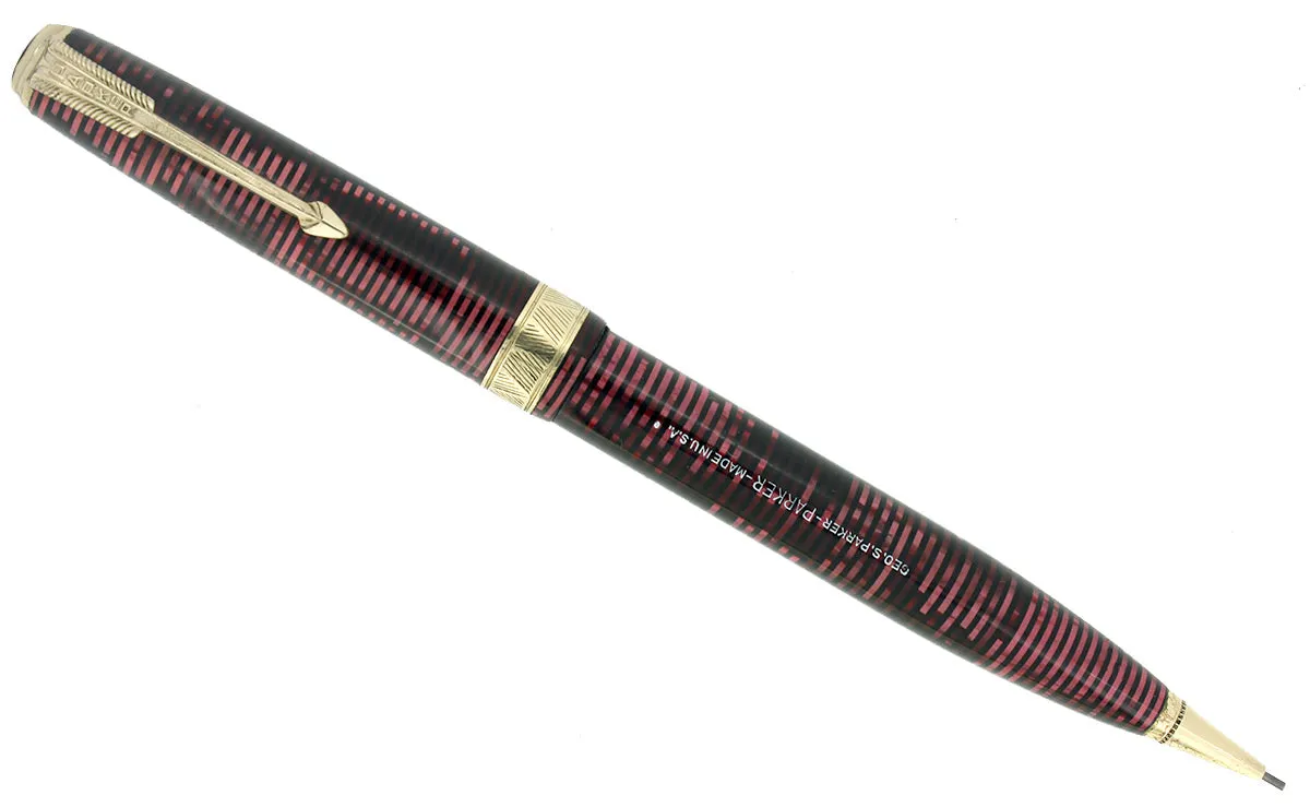 1940 PARKER SENIOR MAXIMA VACUMATIC BURGUNDY PEARL MECHANICAL PENCIL RESTORED