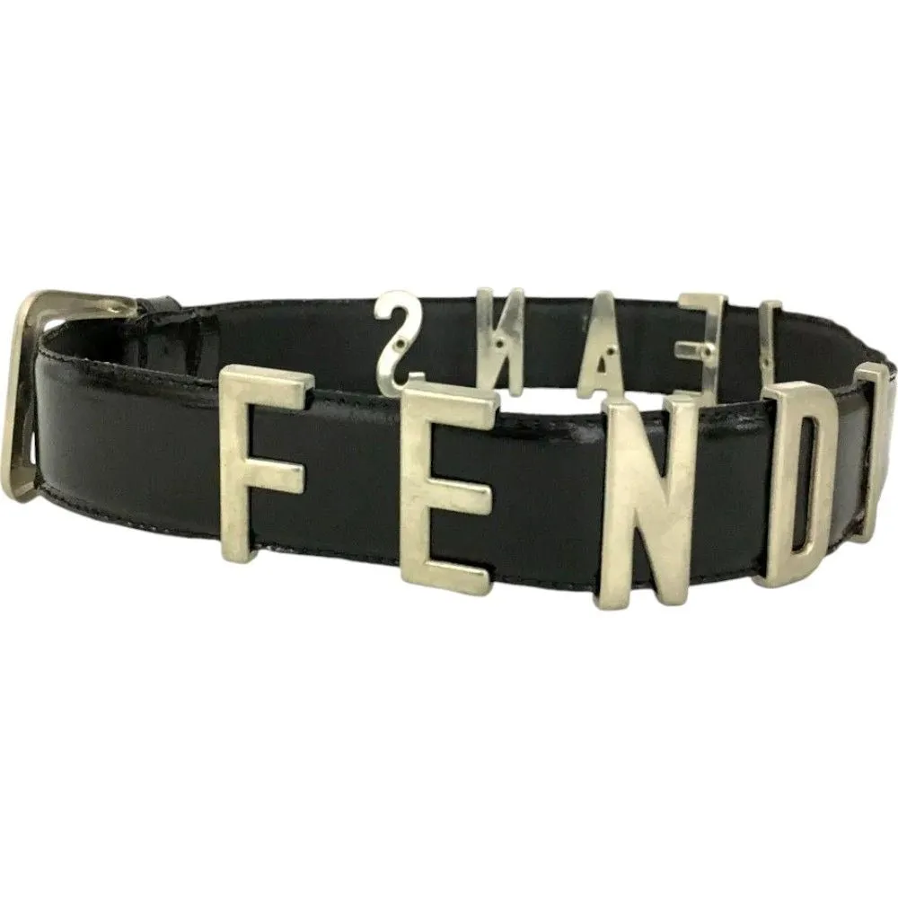 559149AS (S1) Fendi Belt Black Leather