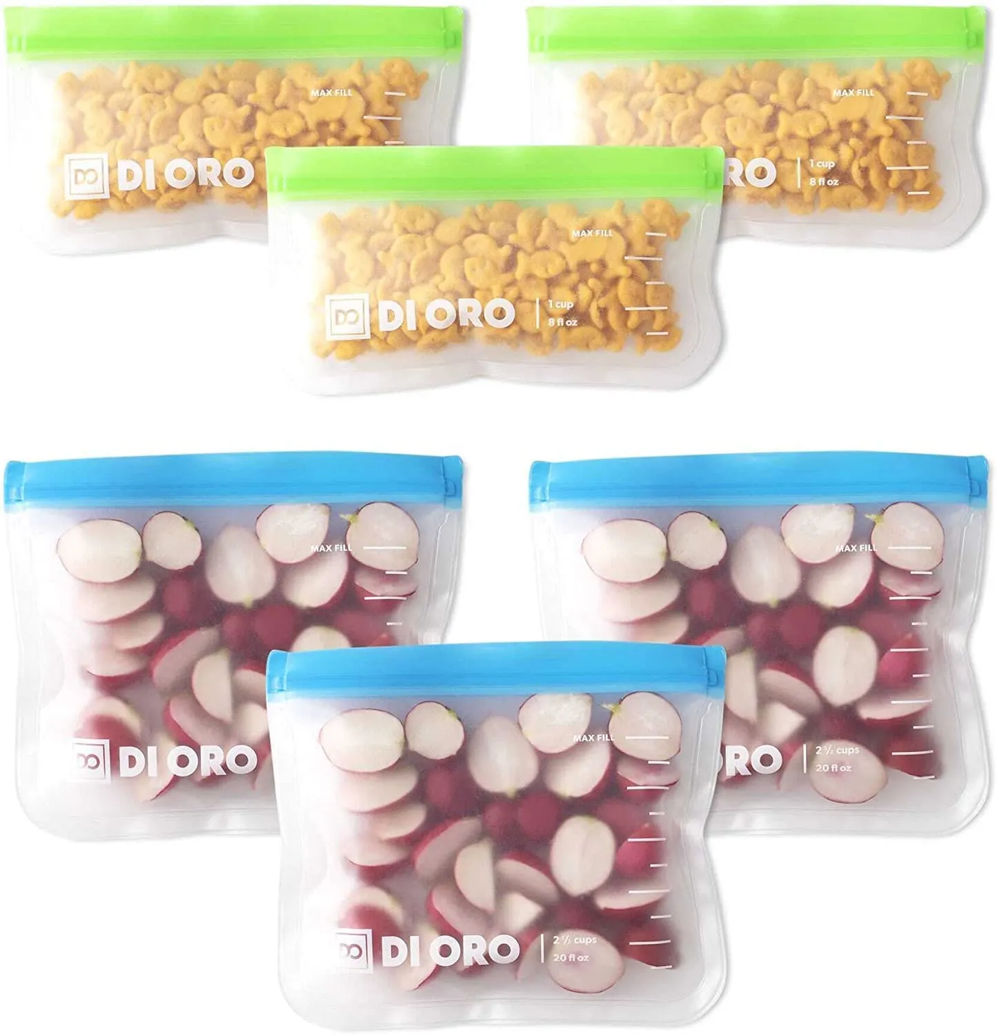 6-Piece Reusable Snack Bags