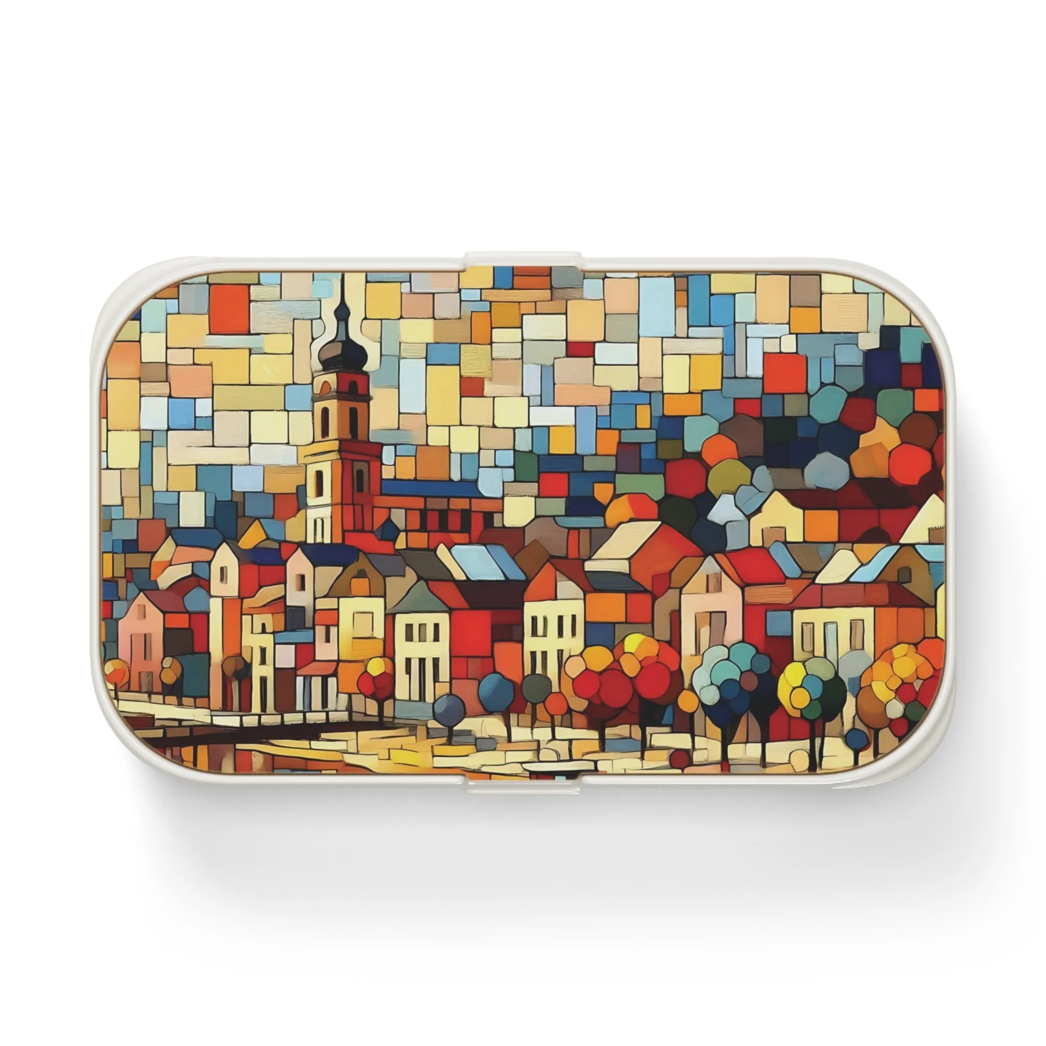 A city full of vibrant colors and art Bento Lunch Box