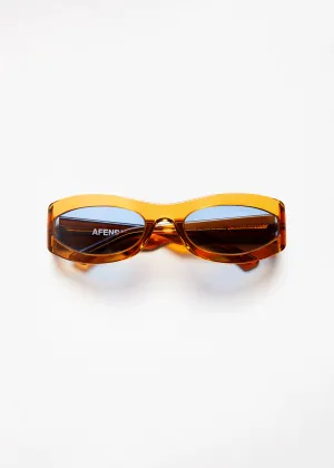 AFENDS Unisex Platinum J - Sunglasses - Clear Orange