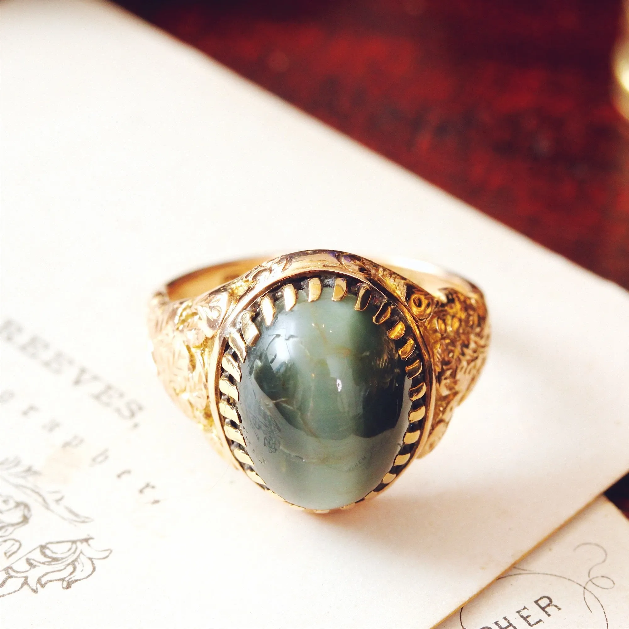 Astonishing Victorian Cat's Eye Chrysoberyl Ring