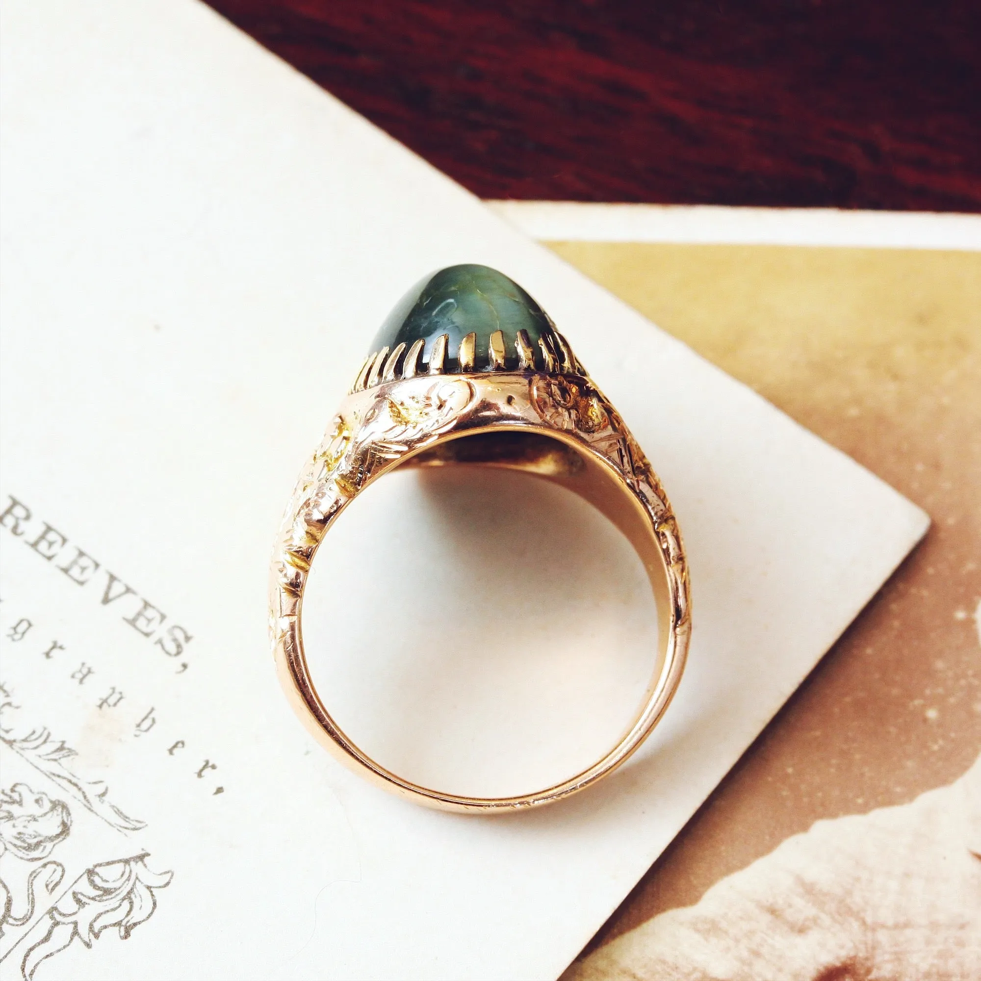 Astonishing Victorian Cat's Eye Chrysoberyl Ring