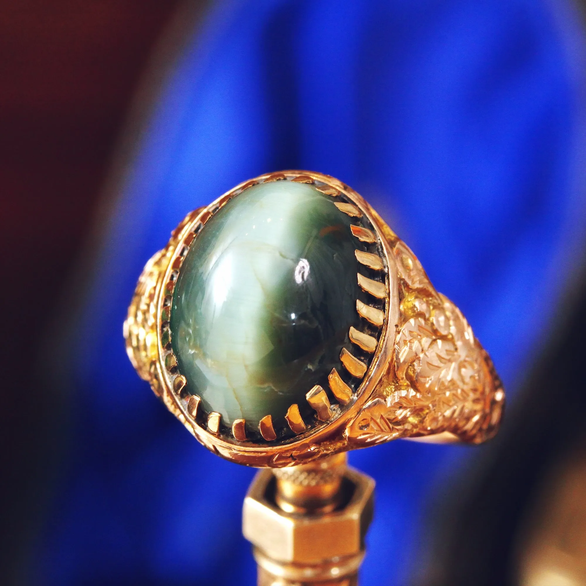 Astonishing Victorian Cat's Eye Chrysoberyl Ring