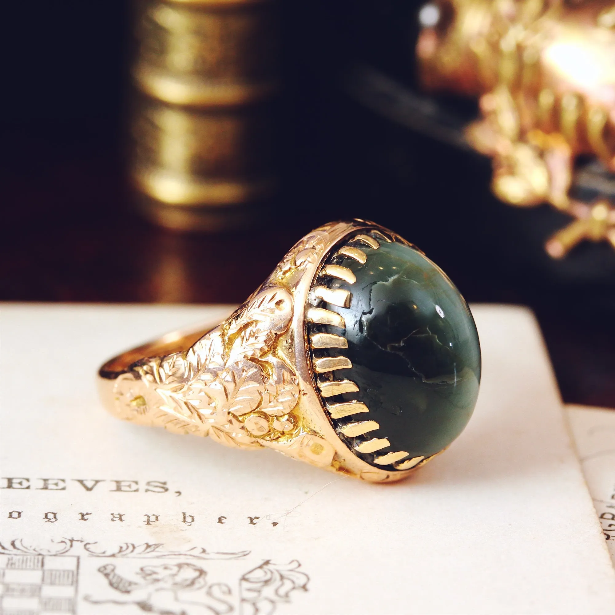 Astonishing Victorian Cat's Eye Chrysoberyl Ring