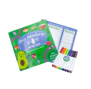 Avi's Adventures Reusable Sticker Book   Marker Set (ages 3 )