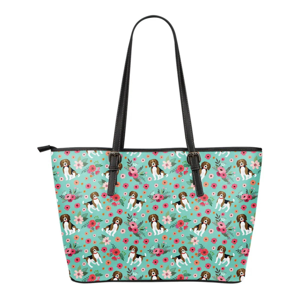 Beagle Flower Tote Bag