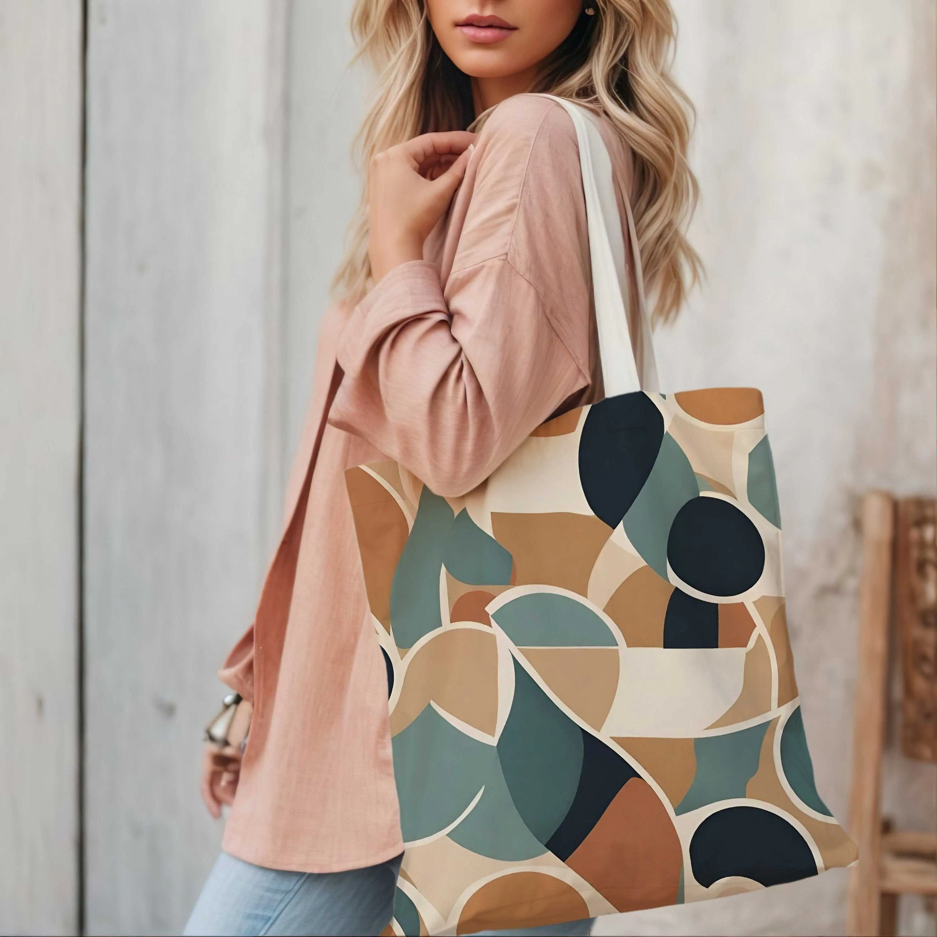 Boho Elegance Canvas Tote Bag