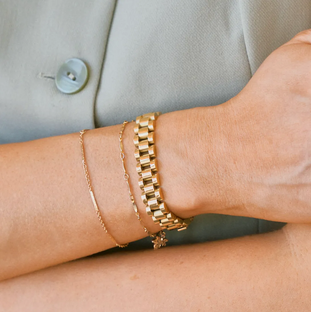 Cameron Gold Watch Band Bracelet