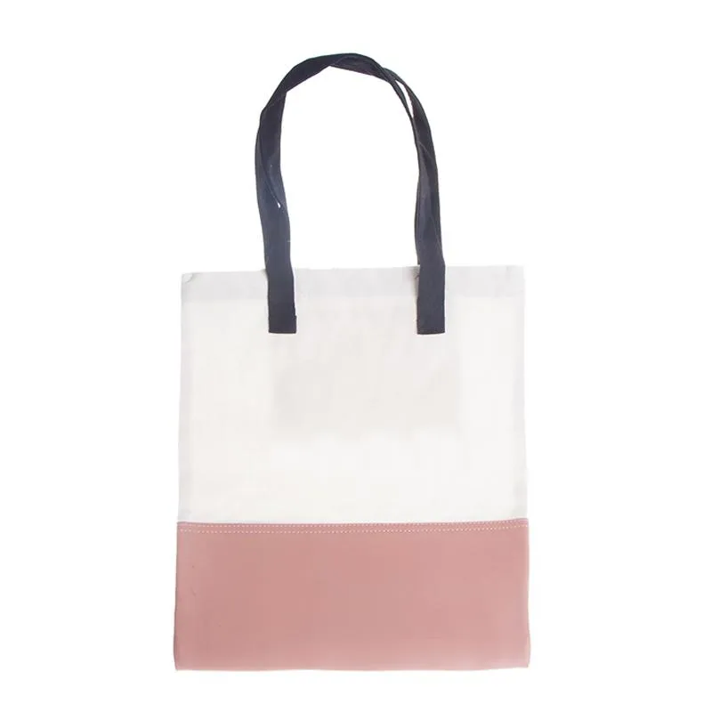 Canvas And Leather Tote Bag