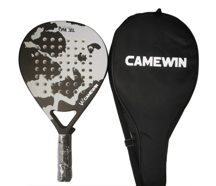 Carbon Fibre Padel Racket / Bat - Island Design & Padded Carry Bag