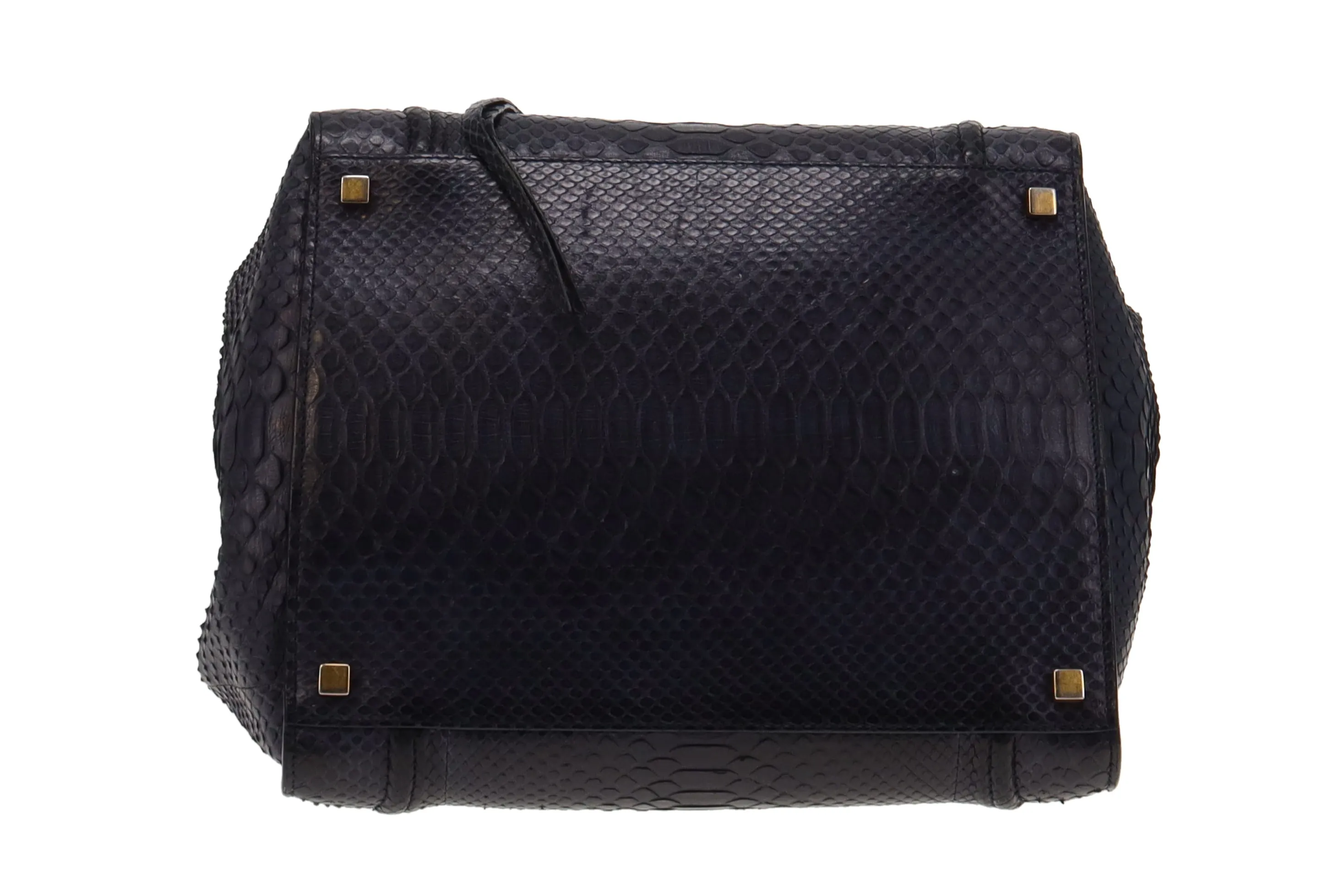 Celine Black & Grey Snakeskin Phantom Luggage Tote