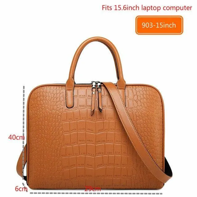 Classy Women's Leather  Laptop Briefcase