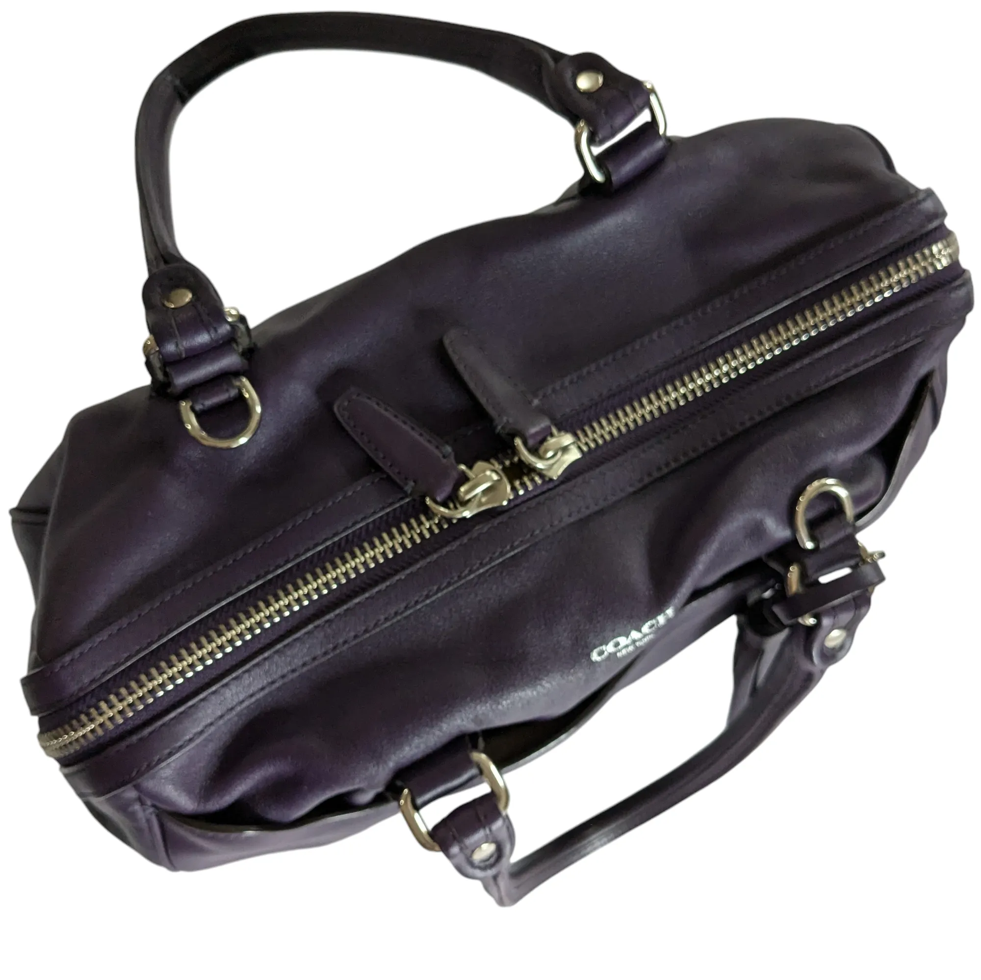 Coach Haley Convertible Satchel Purple