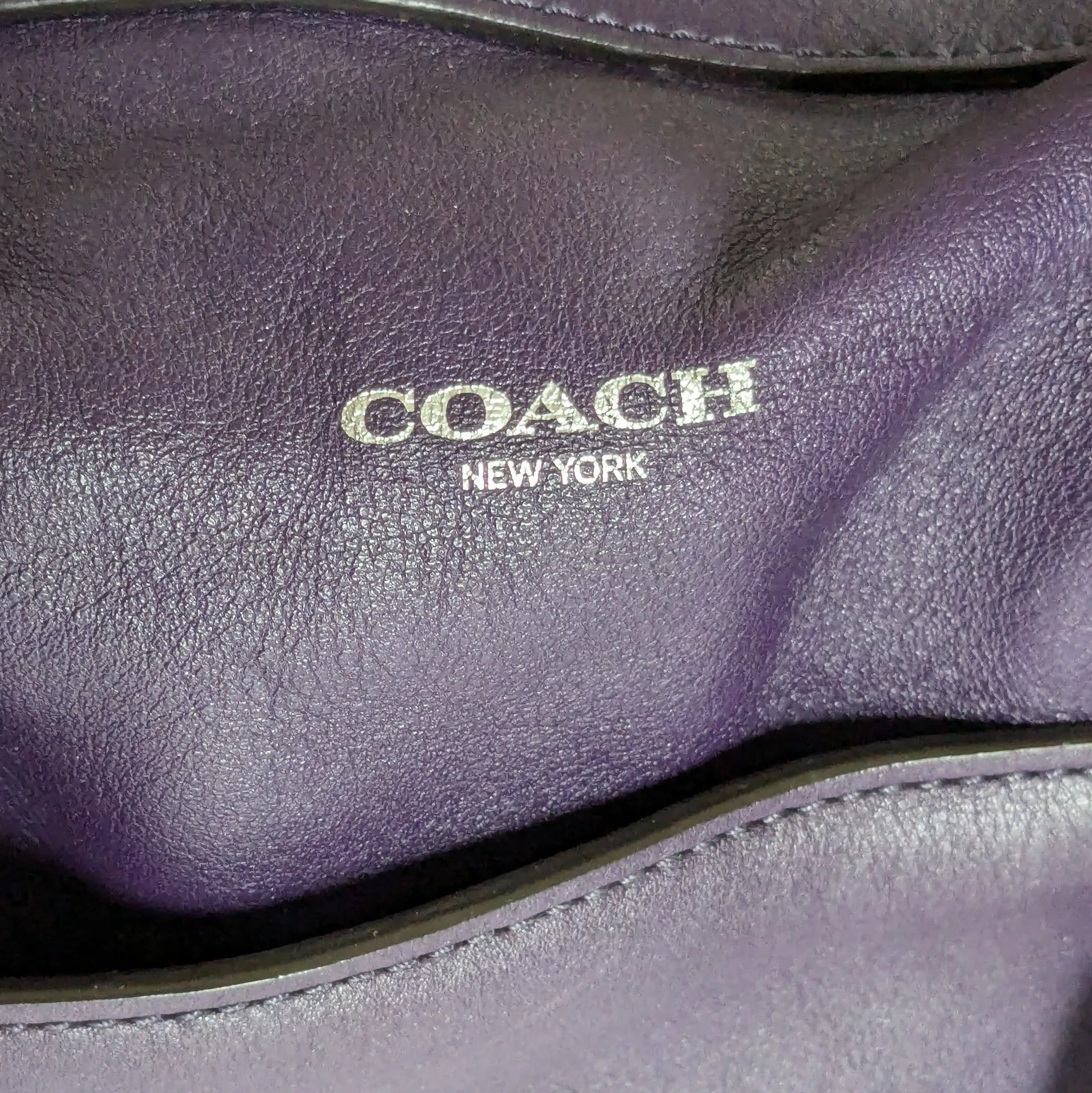 Coach Haley Convertible Satchel Purple