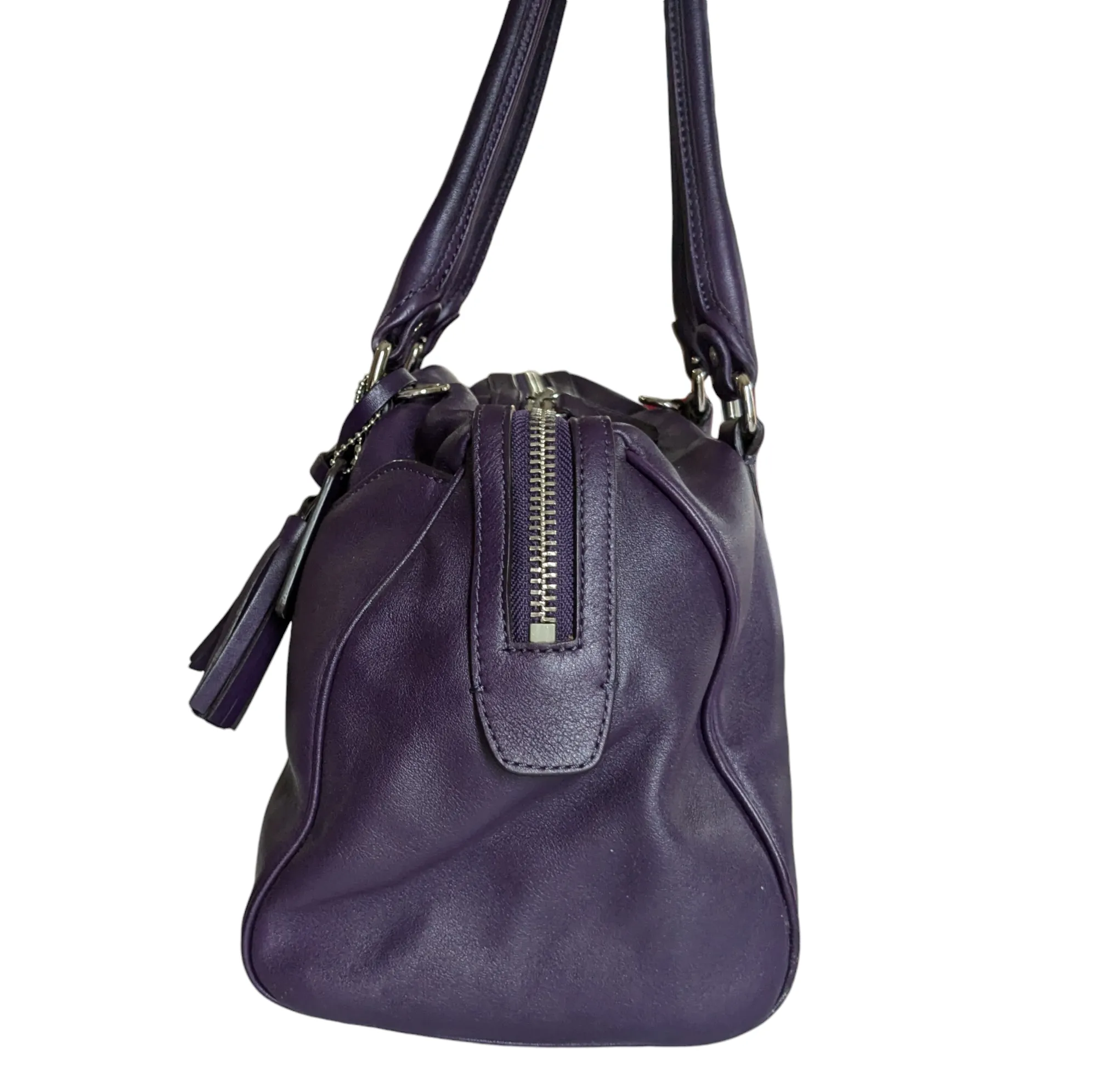 Coach Haley Convertible Satchel Purple