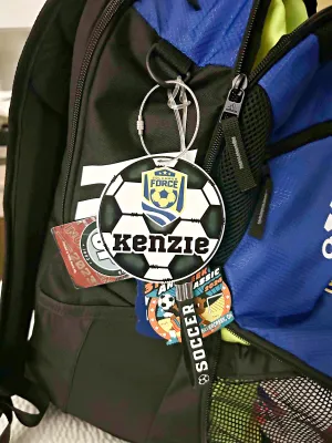 Columbus Force Soccer Bag Tag Personalized with Name - Custom Sports Keychain