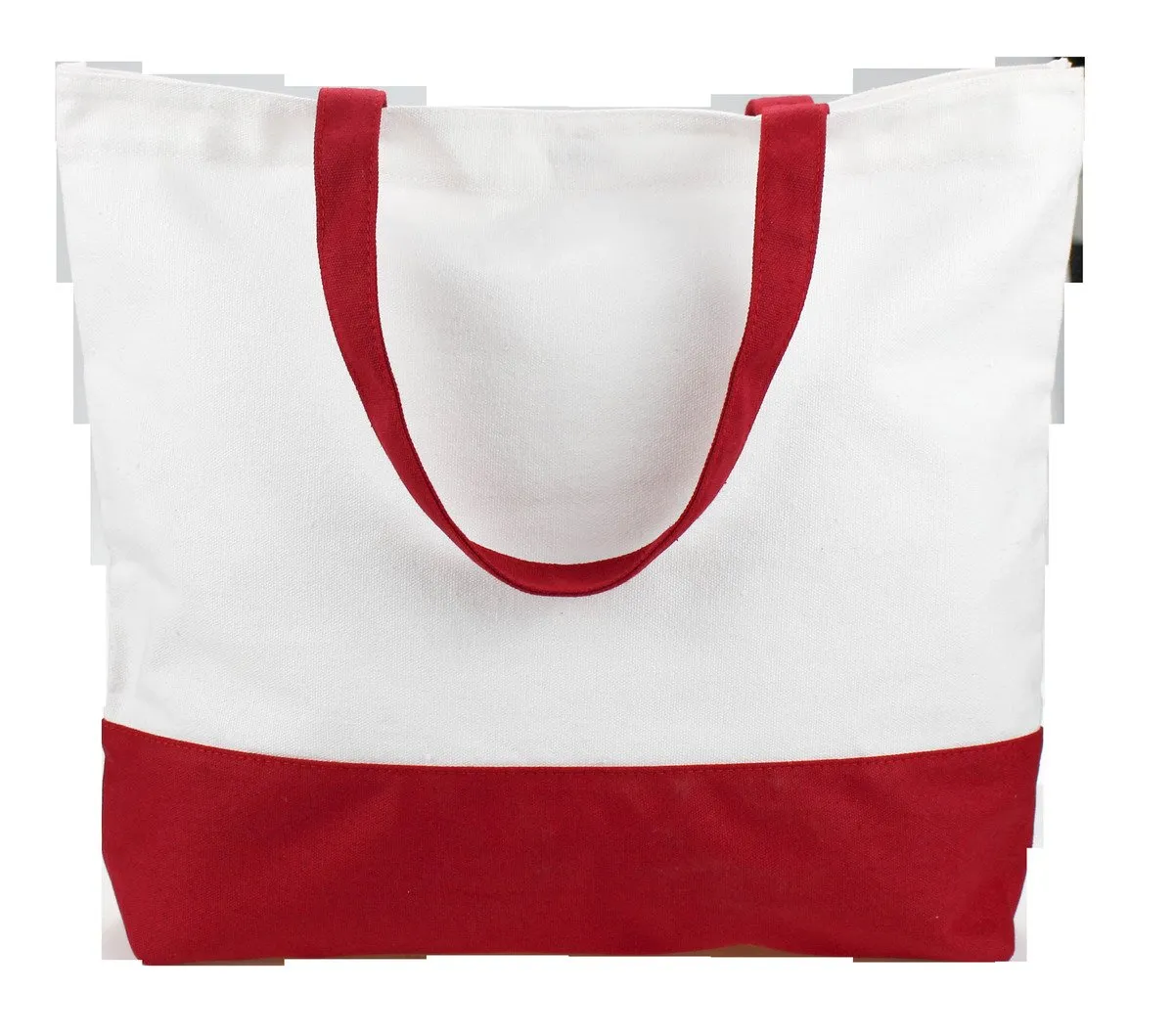 Cotton Color Blocking Tote Bag