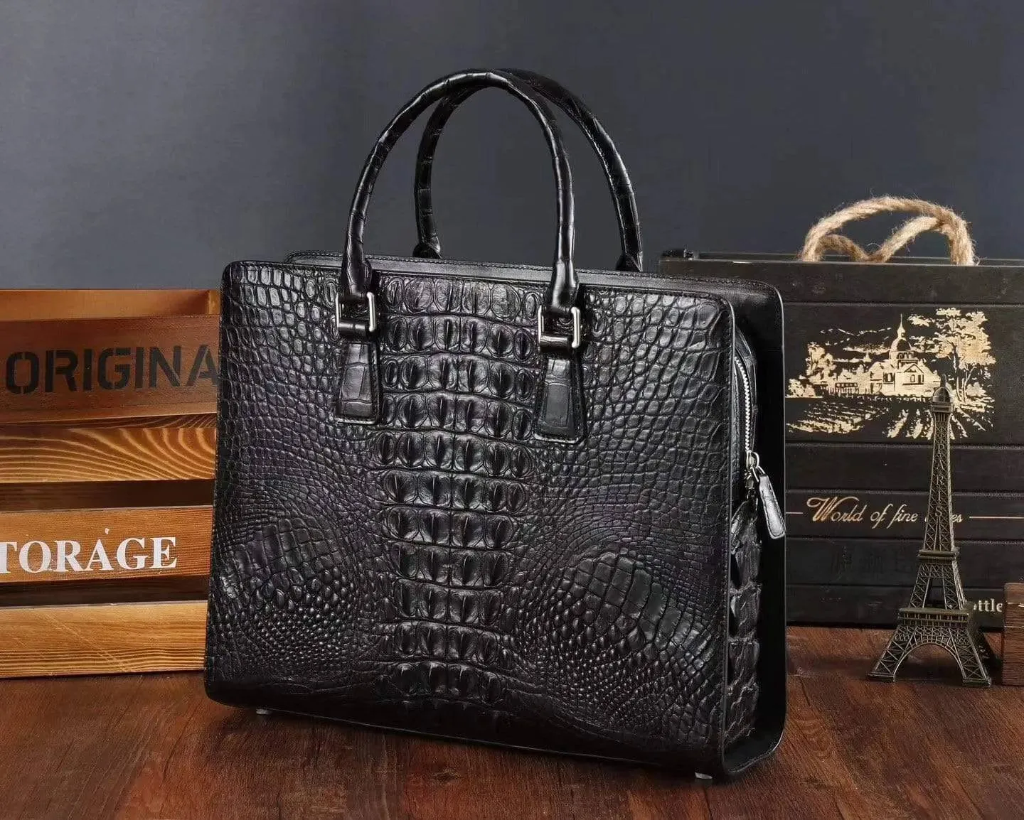 Crocodile Leather Briefcase