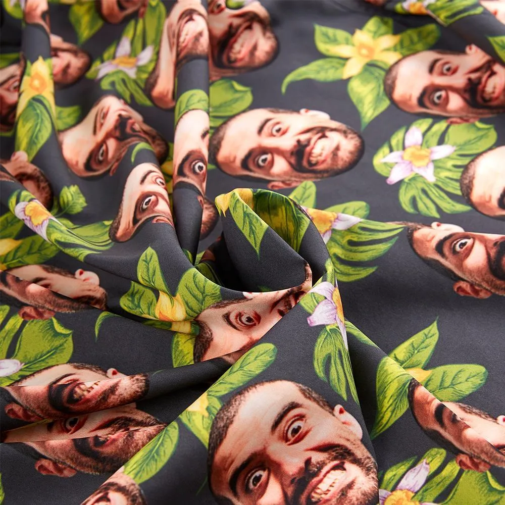 Custom Hawaiian Shirt with Face on it Men's Hawaiian Shirt Face Mash