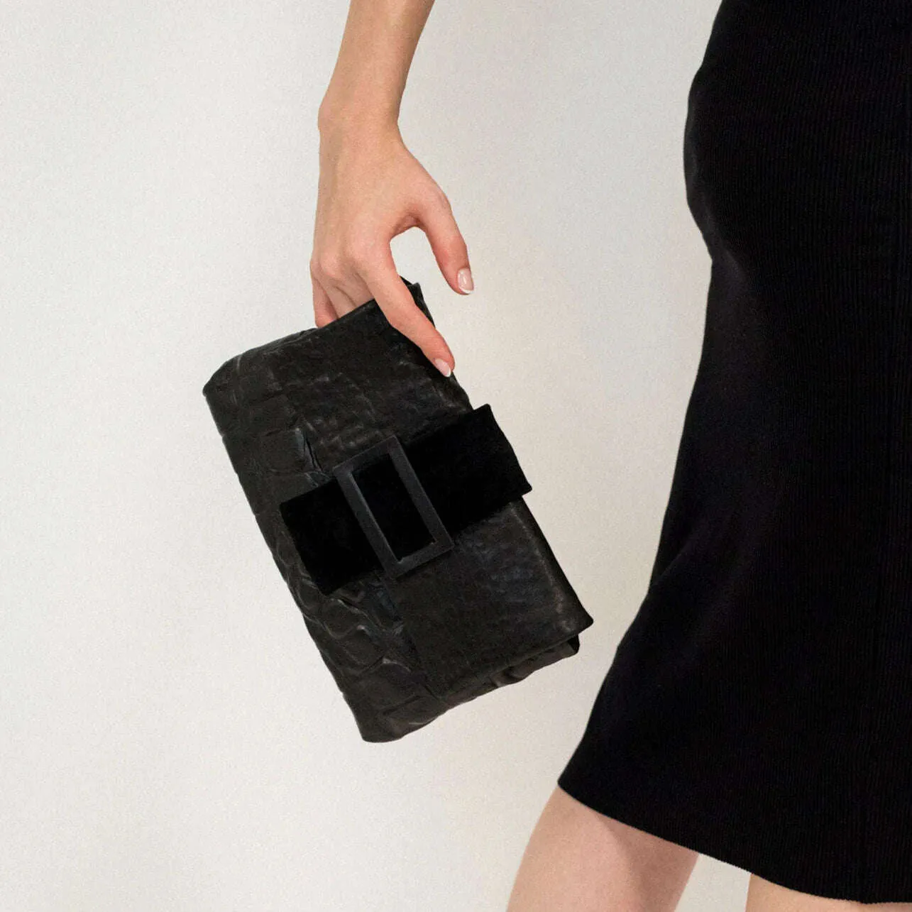 DANIELLA LEHAVI - Eva Clutch - Black Crocco