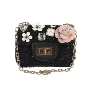 Dear Ellie Mini Tweed Handbag - Black