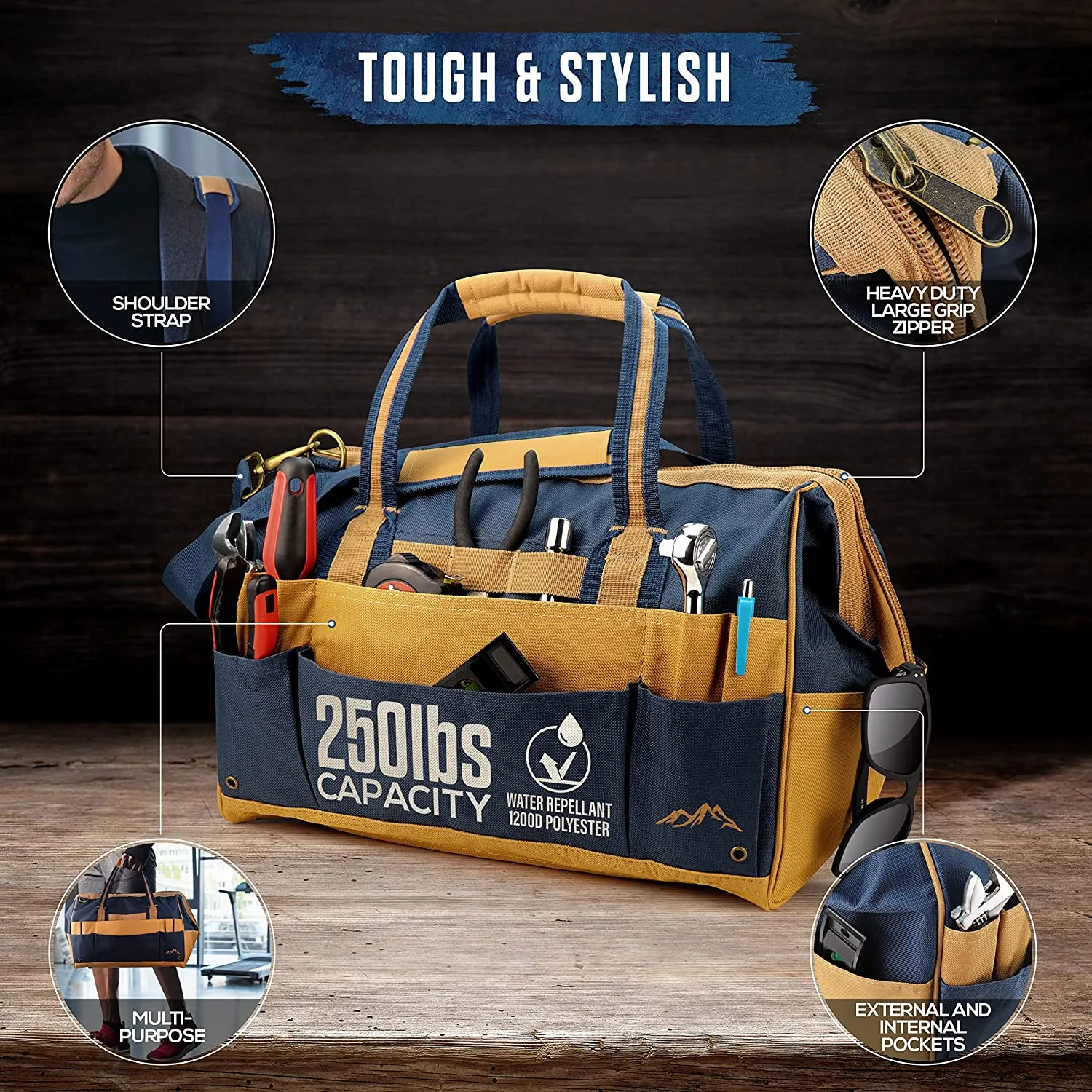 Denali - 16" Extra Large Canvas Legacy Tool Bag Heavy Duty - B09238WDCQ - LIMITED STOCK AT THIS PRICE!