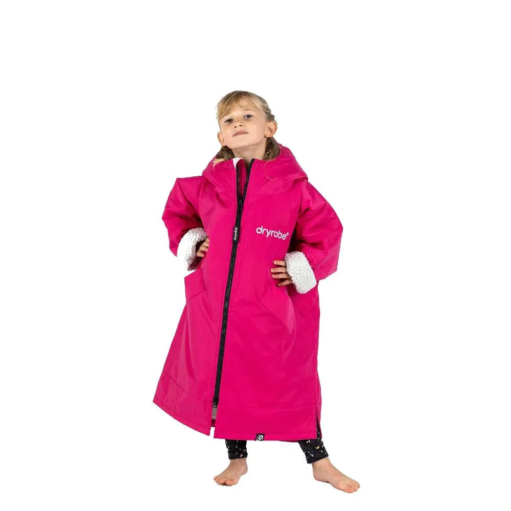 Dryrobe Advance Kids Long Sleeve - Pink/Light Grey