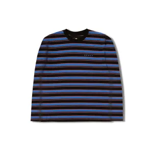 Edwin Quarter Jersey LS - Black / Dazzling Blue