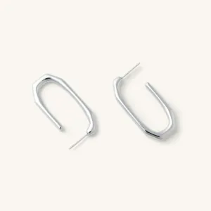 Ellie Silver Hoops- Waterproof