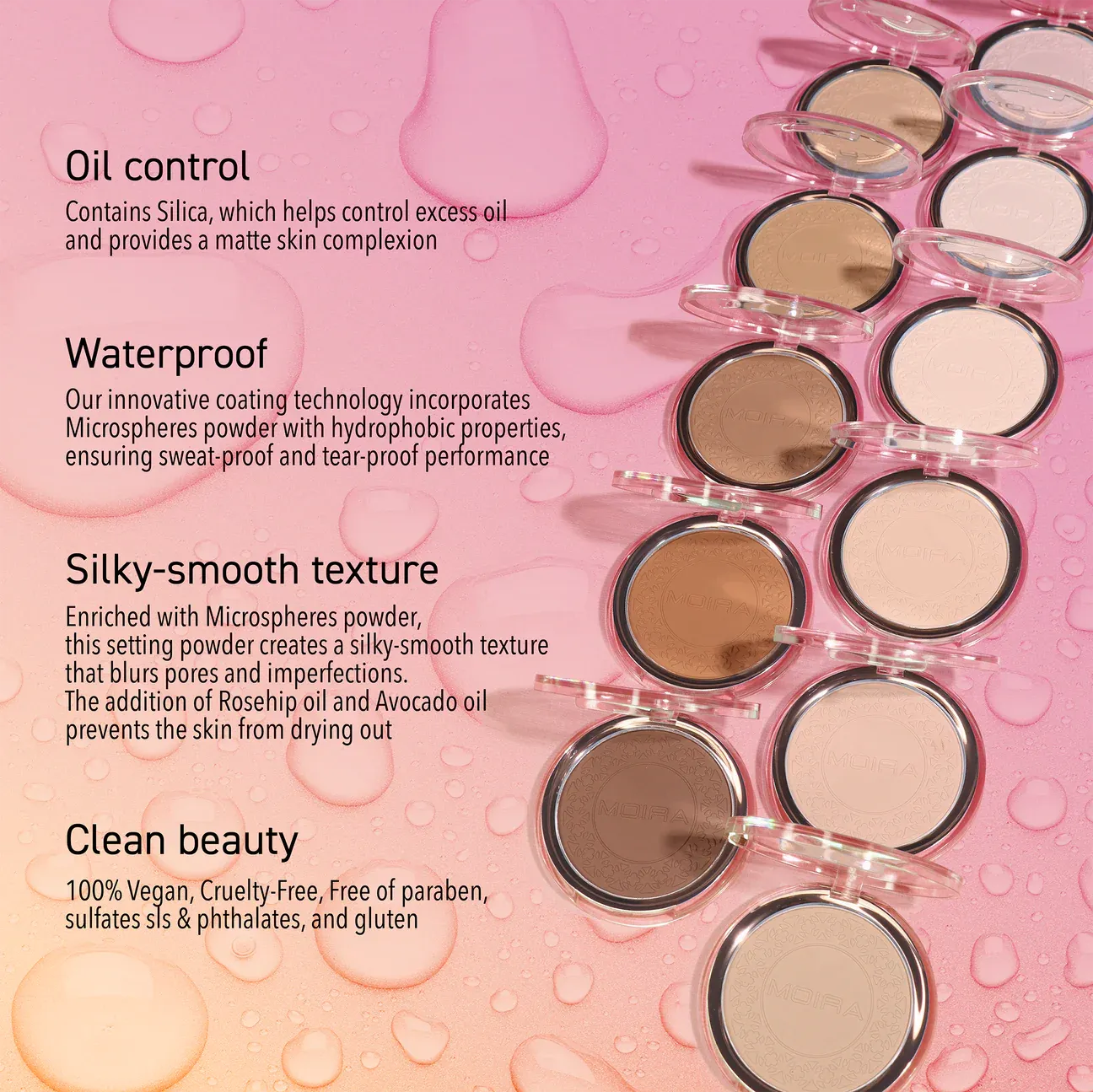 Face- MOIRA Soft Focus Waterproof Setting Powder SWP250 - SHEER/LIGHT NEUTRAL (3pcs bundle, $5 each)