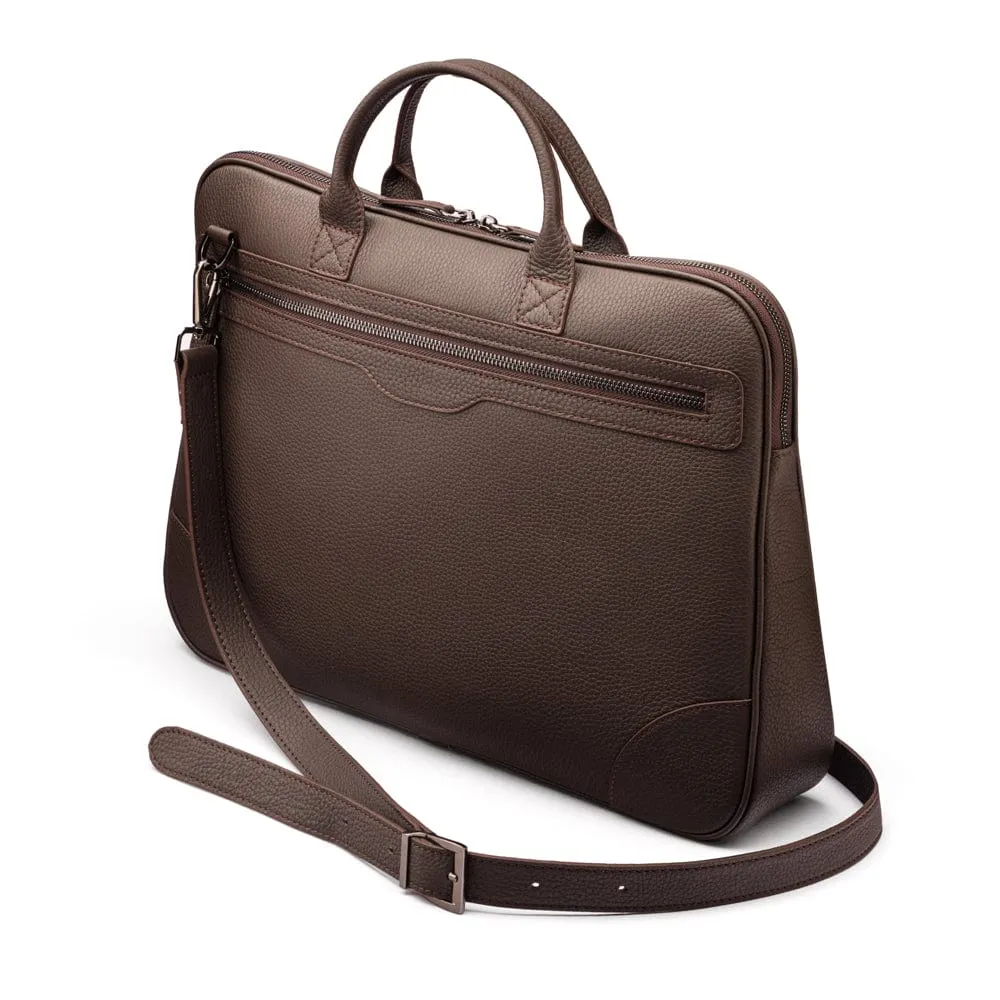 Fitzrovia Leather 16" Laptop Bag - Brown