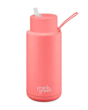 Frank Green Ceramic Reusable Bottle 34oz/1000ml - Sweetpeach