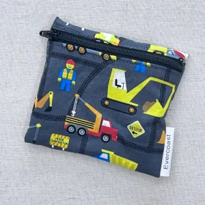 Grey Construction Reusable Mini Snack Bag