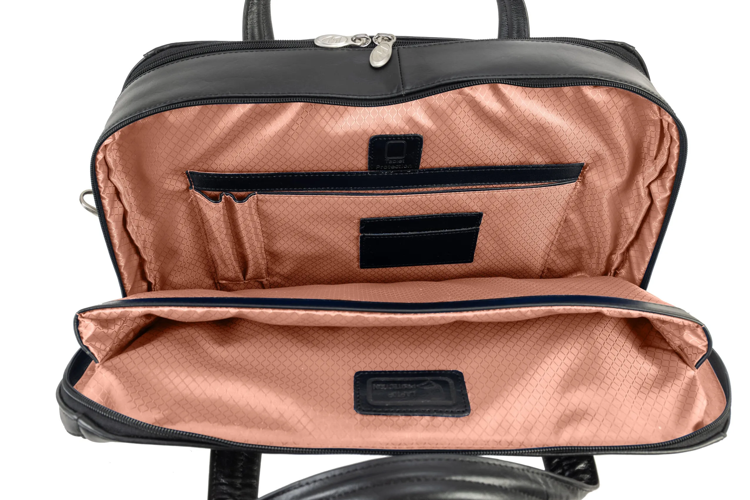 HARPSWELL | 17” Leather Dual-Compartment Laptop Briefcase