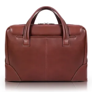 HARPSWELL | 17” Leather Dual-Compartment Laptop Briefcase