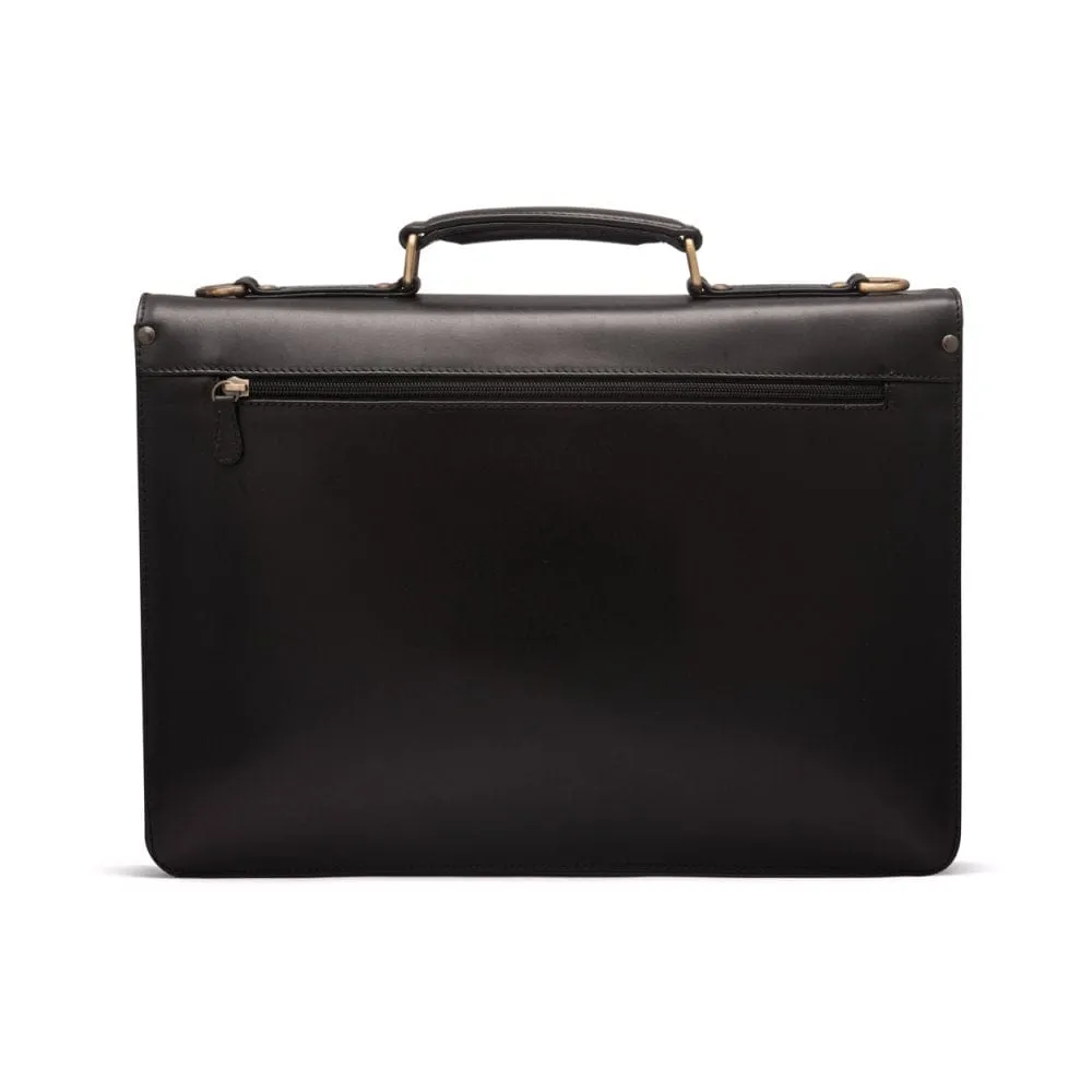 Harvard Leather Briefcase - Black