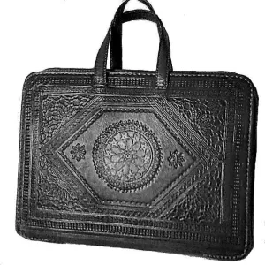 Heritage Portfolio Briefcase - Black - Zellige