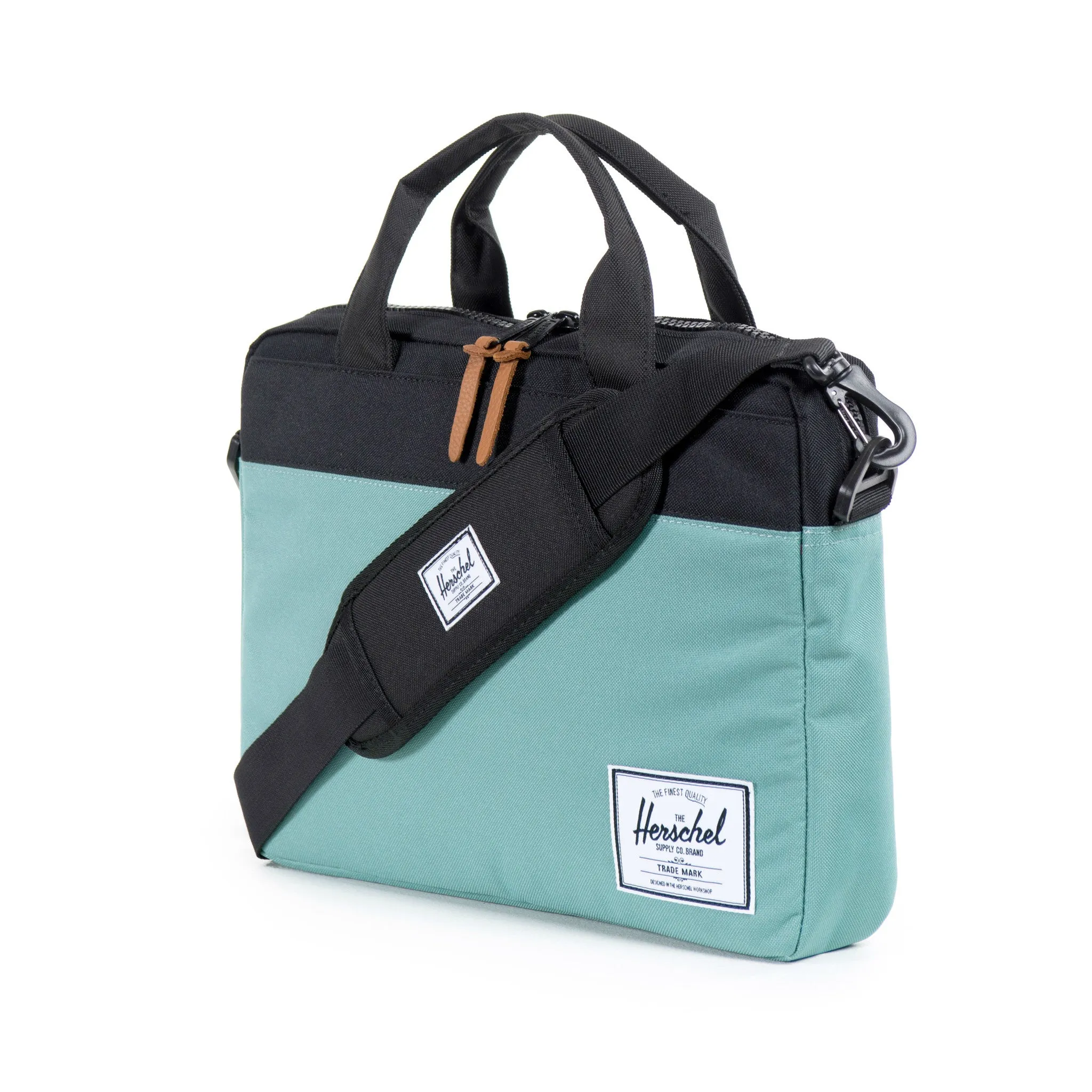 Herschel Supply Hudson Briefcase - Seafoam & Black