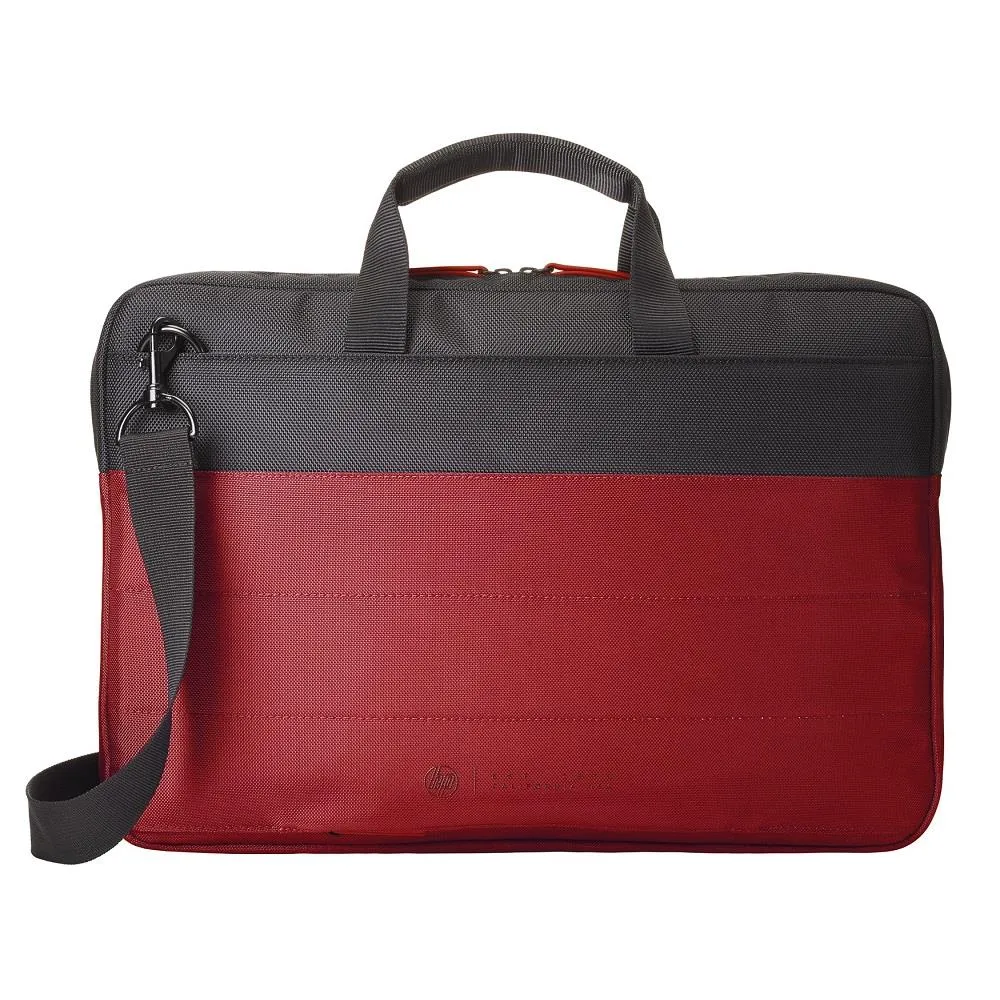 HP 9KZ15AA 15.6" Duotone BriefCase Laptop Bag in Red & Black