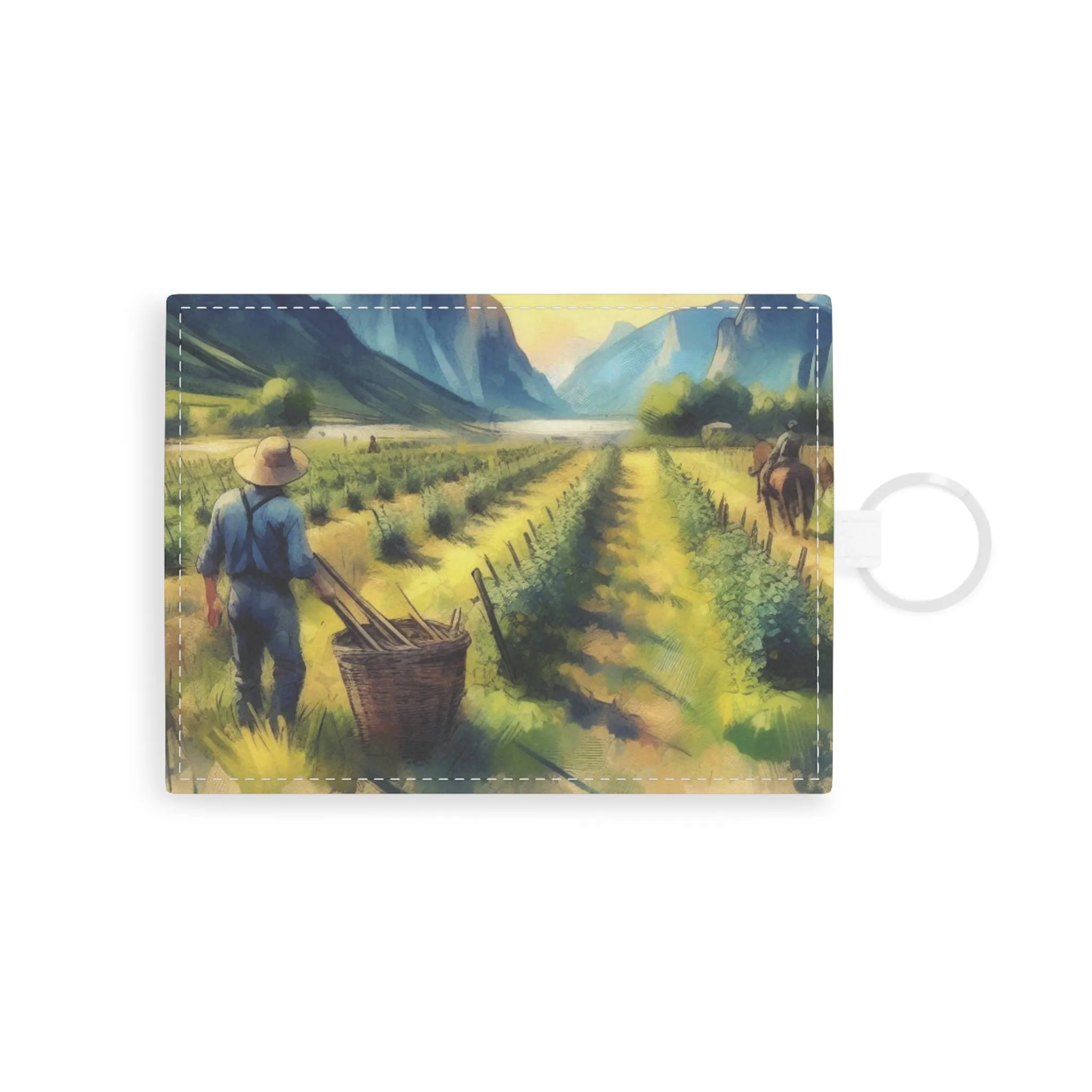 Life in rural areas Saffiano Leather Card Holder